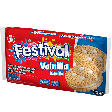 Galleta Festival Vainilla 12 unidades, 403g