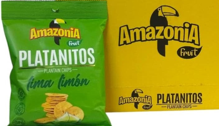 Amazonia Fruit Platanitos Lima Limón Chips de Plátano 75g