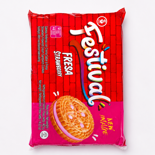Galleta Festival Fresa – Paquete de 12