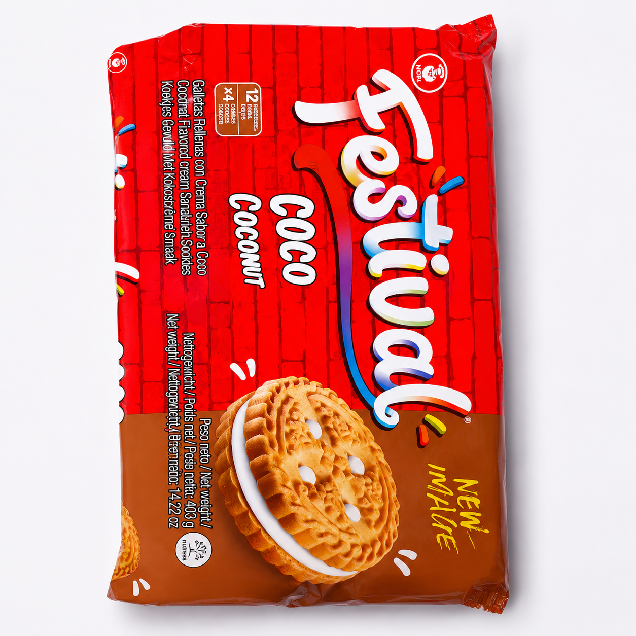 Galleta Festival coco  – Paquete de 12