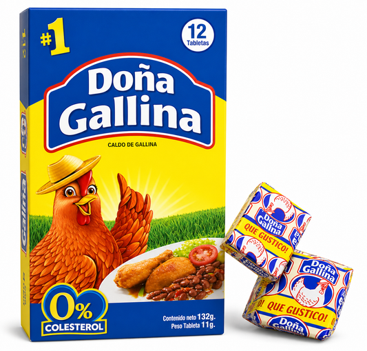 Doña Gallina Caldo de Gallina  12 Tabletas