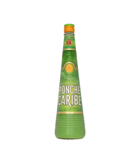 Botella verde de Ponche Caribe de Pistacho de 375 ml