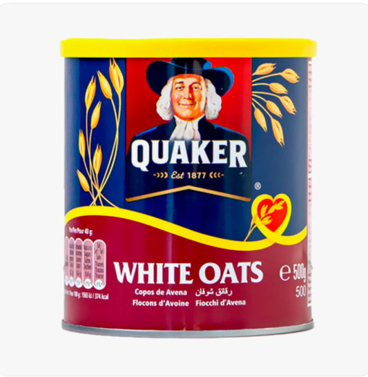 Quaker White Oats lata 500g
